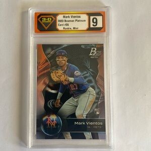 2023 Bowman Platinum Mark Vientos RC 3-D Graded 9 Mint (MISC11)